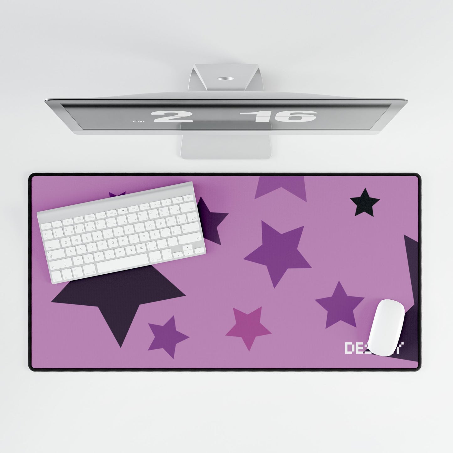 Purple Stars Desk Mat