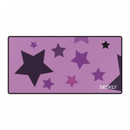 Purple Stars Desk Mat